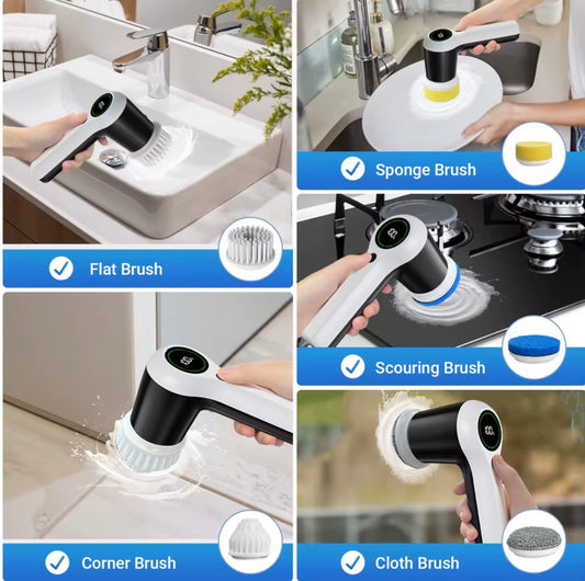 Electric Spin Scrubber Bathroom Scrubbing Cleaning
Brush Handheld Spinner Scrub Rechargeable
Electric Spin Scrubber