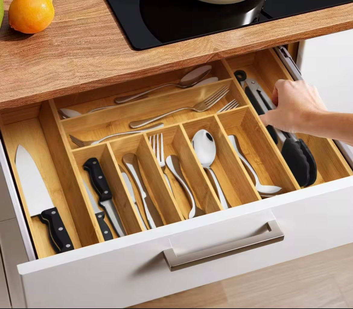 Silverware Organizer Tray – Elegant Cutlery Drawer Divider